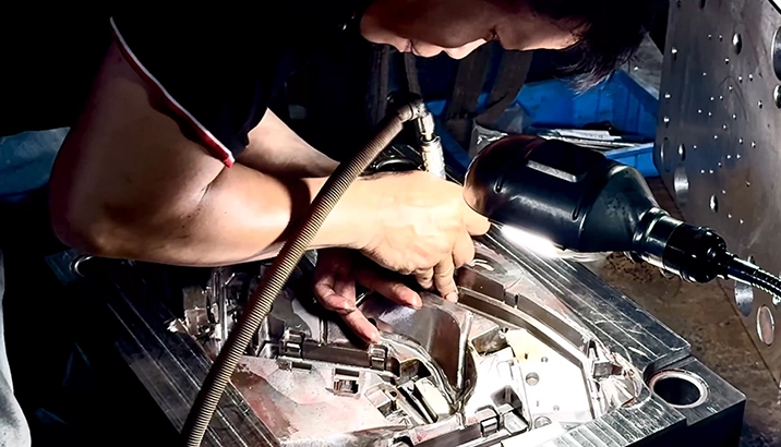 Mold manufacturing workshop, custom tooling for motorcycle spare parts