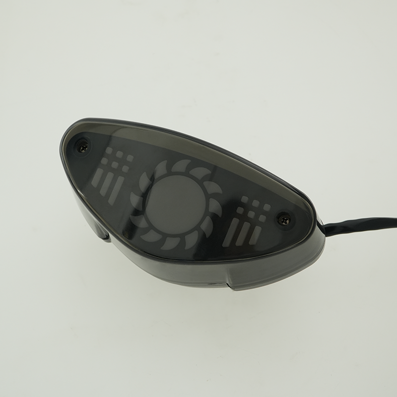 Boxer125 LED tail light side angle, black shell smoked cover rear tail lamp replacement part