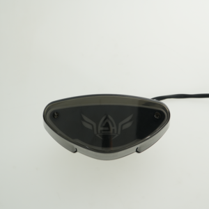 Boxer125 taillight front view, blank black panel support custom brand logo printing, motorcycle rear tail lamp