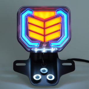 Illuminated CG125 CG150 motorcycle LED tail lamp, colorful neon light effect, custom logo available, factory direct motorcycle tail light for dealers