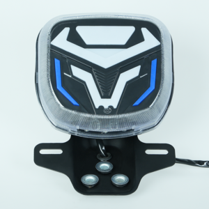 CG125 CG150 motorcycle LED tail light, custom logo available, modified rear brake lamp with blue daytime running light