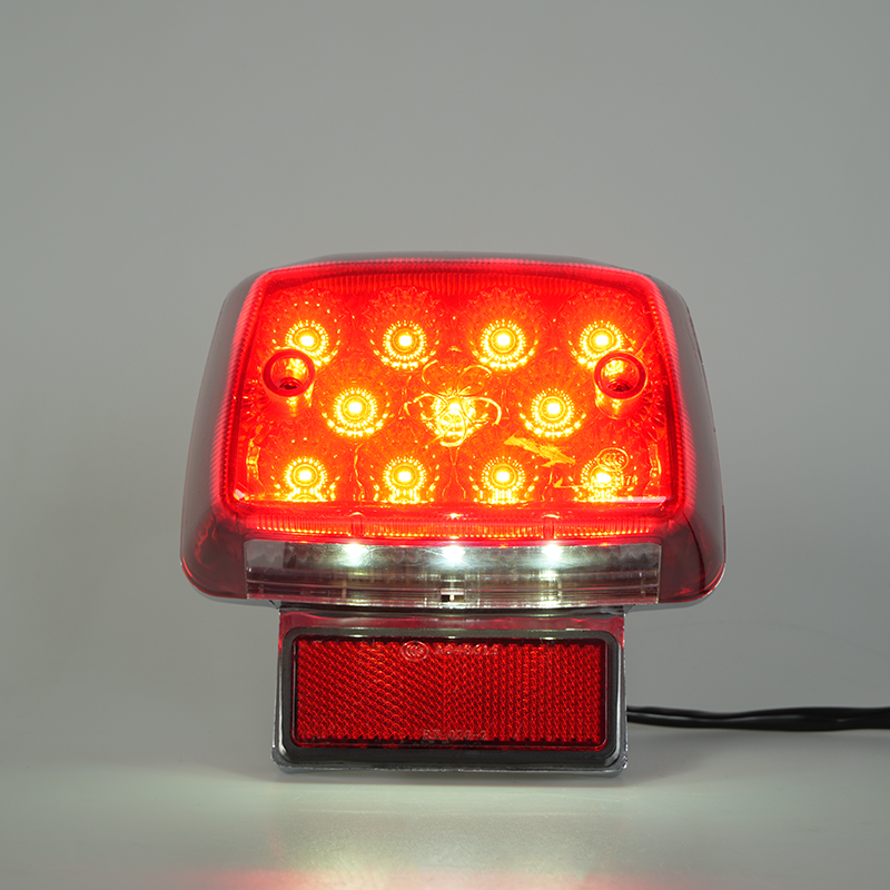 GN125 motorcycle tail light illuminated, LED rear brake taillight for GN125 motorbike