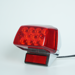 GN125 LED taillight side view, chrome shell motorcycle rear tail lamp replacement part