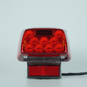 GN125 taillight assembly blank logo panel available, red cover LED rear stop light replacement part