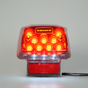 Illuminated GN125 motorcycle tail light, custom logo printable LED rear brake lamp for wholesale