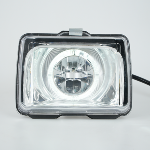 Illuminated rectangular motorcycle LED headlight, high‑bright front head lamp for motorbike replacement