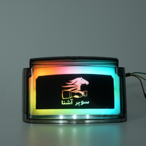 RGB colorful illuminated motorcycle modified LED tail light, customizable logo smoked rear brake lamp